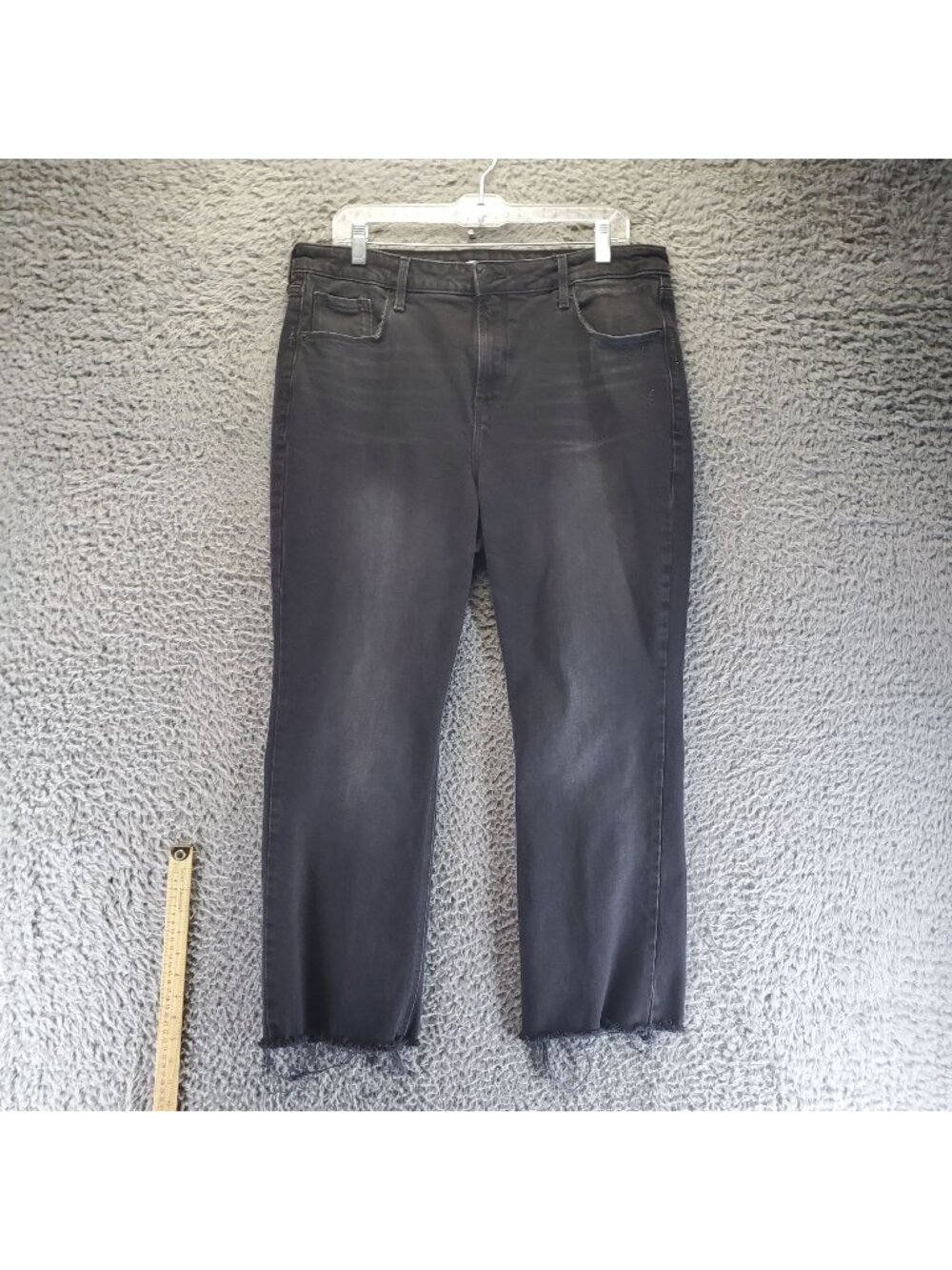 Old Navy Jeans Womens Size 14 Black High Rise Flare Ankle Denim Crop